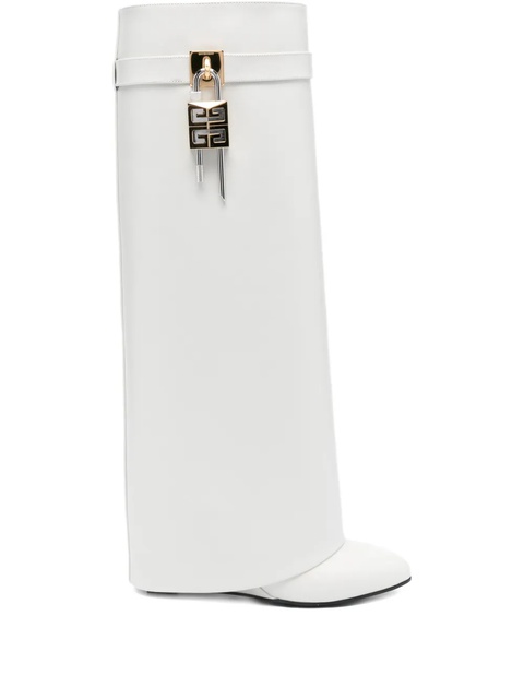Givenchy 90mm Shark Lock calf-leather boots - White - zdjęcie produktu nr 1