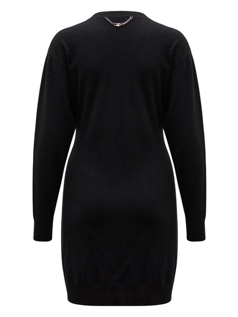 Rabanne button-embellished chain-detail mini dress - Black - zdjęcie produktu nr 2