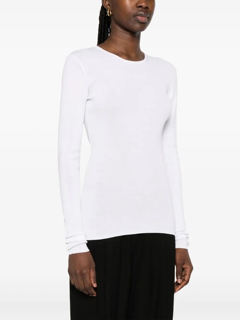 TOTEME compact cotton T-shirt - White - zdjęcie produktu nr 2