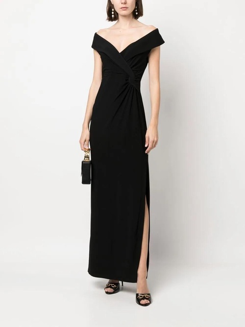 Lauren Ralph Lauren sleeveless pinched-waist gown - Black - zdjęcie produktu nr 2