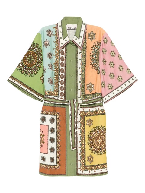 ALEMAIS Contina printed mini dress - Green - zdjęcie produktu nr 2