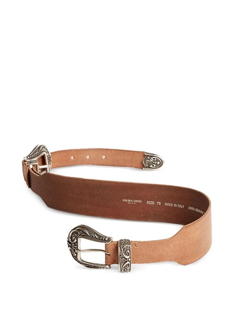 Golden Goose double-buckle leather belt - Brown - zdjęcie produktu nr 2