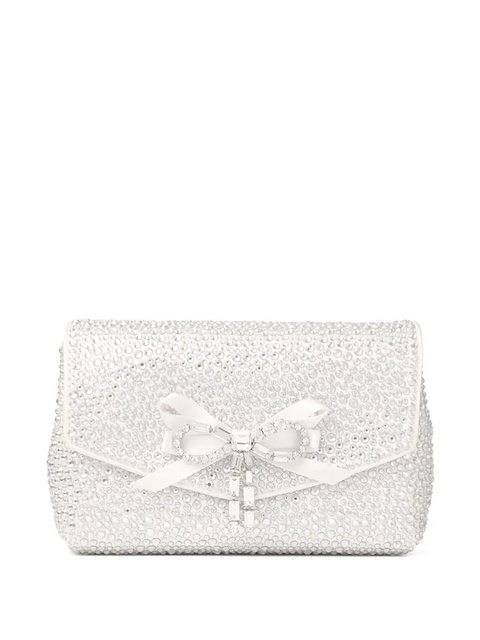 Jimmy Choo Soft Bow crystal mini bag - White - zdjęcie produktu nr 1