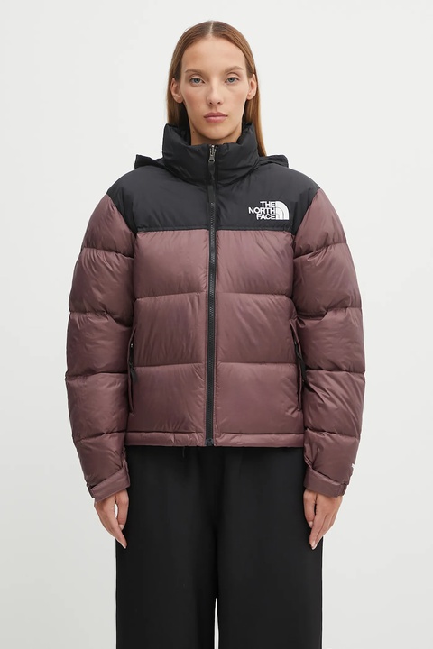 The North Face kurtka puchowa 1996 Retro Nuptse kolor brązowy zimowa NF0A3XEOCAI1 - zdjęcie produktu nr 1