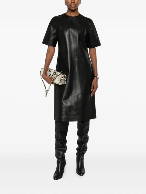 TOTEME leather midi dress - Black - zdjęcie produktu nr 1