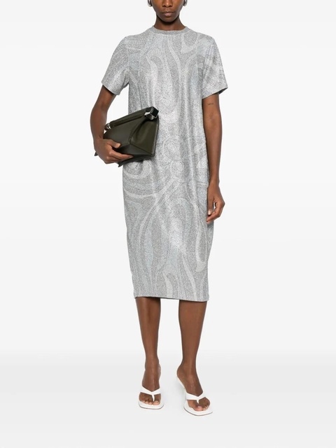 PUCCI glitter-pattern short-sleeve dress - Grey - zdjęcie produktu nr 1