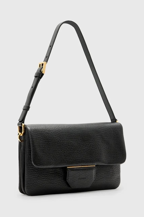 AllSaints torebka skórzana ONDINE kolor czarny W113XC - zdjęcie produktu nr 1