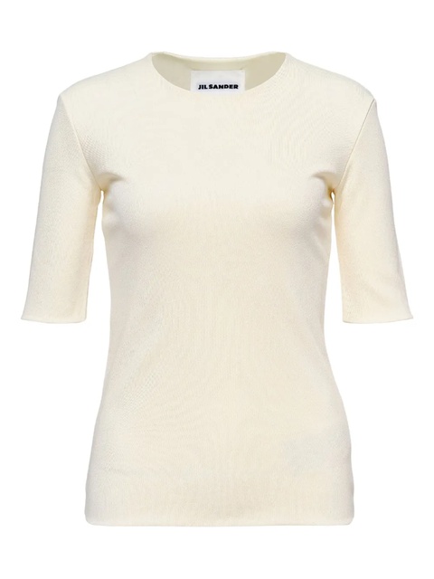 Jil Sander ribbed crew-neck T-shirt - White - zdjęcie produktu nr 1