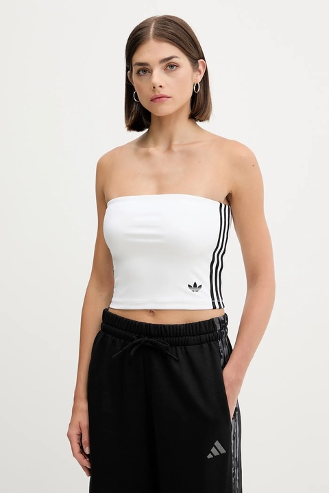 adidas Originals top 3-Stripes kolor biały odkryte plecy JX7720 - zdjęcie produktu nr 1