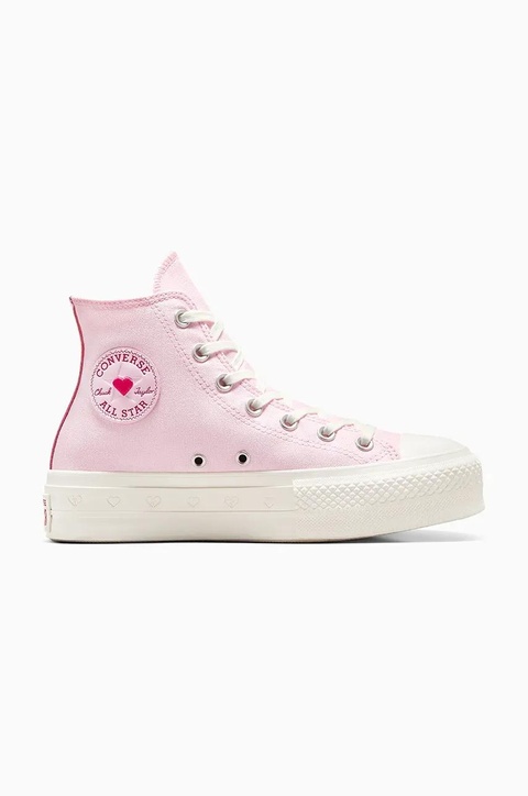 Converse trampki Chuck Taylor All Star Lift Valentine's Day kolor różowy A13652C - zdjęcie produktu nr 1