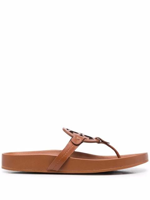 Tory Burch logo-patch sandals - Brown - zdjęcie produktu nr 1