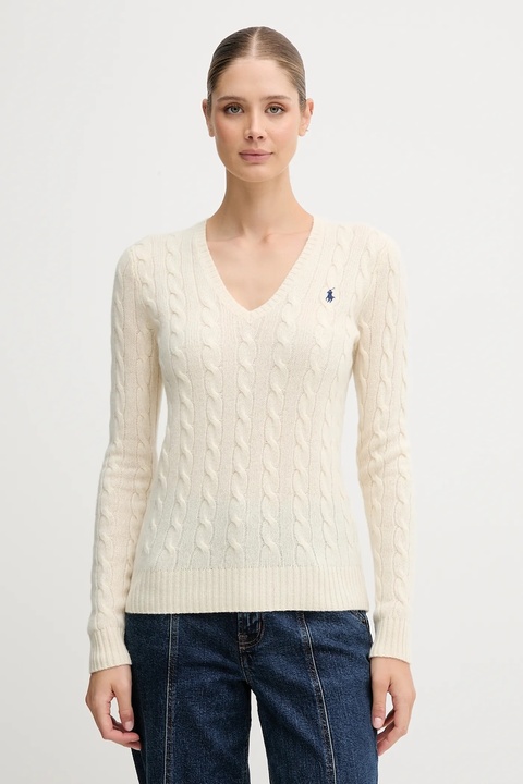 Polo Ralph Lauren sweter damski kolor beżowy 211971866 - zdjęcie produktu nr 1