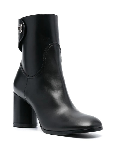 Casadei 90mm block-heel leather boots - Black - zdjęcie produktu nr 2