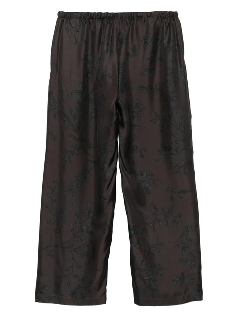 Alysi floral-pattern drawstring trousers - Brown - zdjęcie produktu nr 2