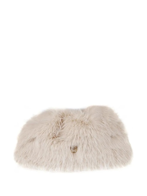 PINKO faux-fur clutch bag - Neutrals - zdjęcie produktu nr 1