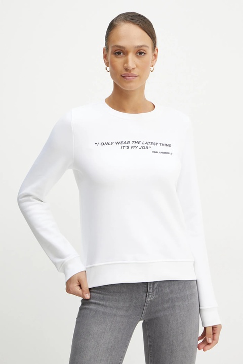 Karl Lagerfeld bluza damska kolor biały z nadrukiem A1W20038 - zdjęcie produktu nr 2