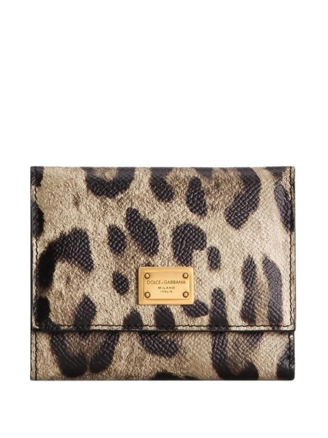 Dolce & Gabbana leopard-print zip wallet - Brown - zdjęcie produktu nr 1
