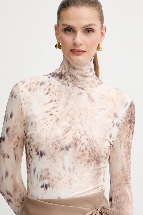 Marciano Guess longsleeve HOLLY kolor beżowy z golfem 5BGP09 6350A - zdjęcie produktu nr 2