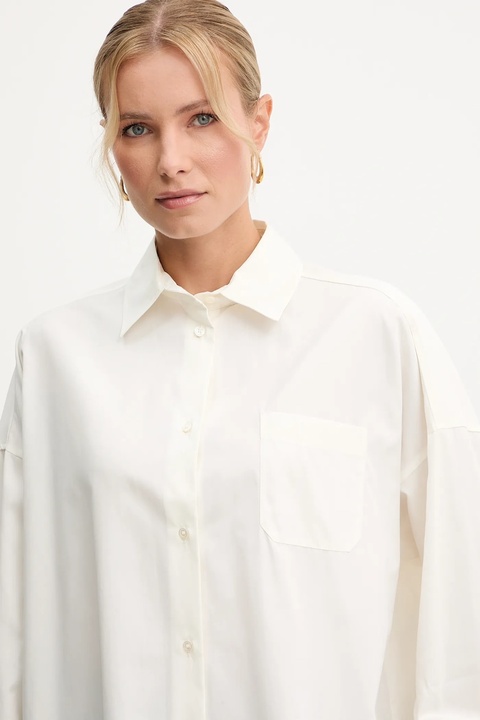 Weekend Max Mara koszula bawełniana ARTURO damska kolor biały relaxed z kołnierzykiem klasycznym 2525116042600 - zdjęcie produktu nr 2
