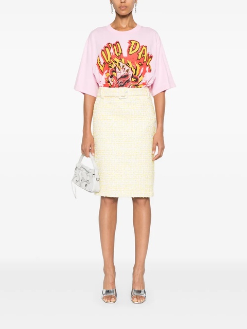 ROTATE BIRGER CHRISTENSEN bouclé midi skirt - Yellow - zdjęcie produktu nr 1