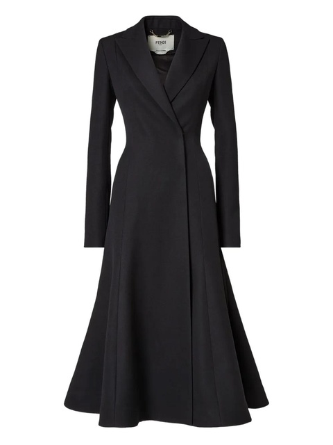 FENDI grain-de-poudre wool coat - Black - zdjęcie produktu nr 2