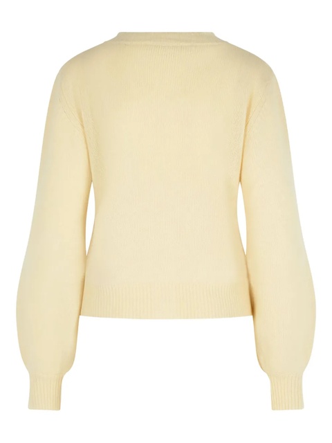 Marni logo-patch ribbed cardigan - Neutrals - zdjęcie produktu nr 1