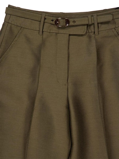 ZIMMERMANN Rebellion structured flare trousers - Green - zdjęcie produktu nr 1