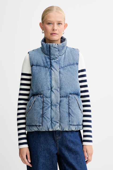 Levi's bezrękawnik puchowy kolor niebieski zimowy A8526 - zdjęcie produktu nr 1