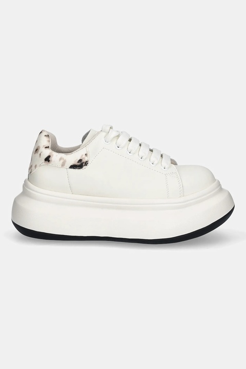 GOE sneakersy skórzane damskie kolor beżowy SS2N4002 WHITE - zdjęcie produktu nr 2