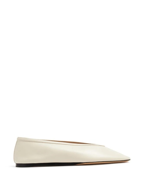 Le Monde Beryl Luna leather ballerina shoes - White - zdjęcie produktu nr 1