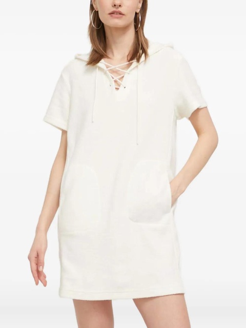UGG hooded lace-up mini dress - Neutrals - zdjęcie produktu nr 1