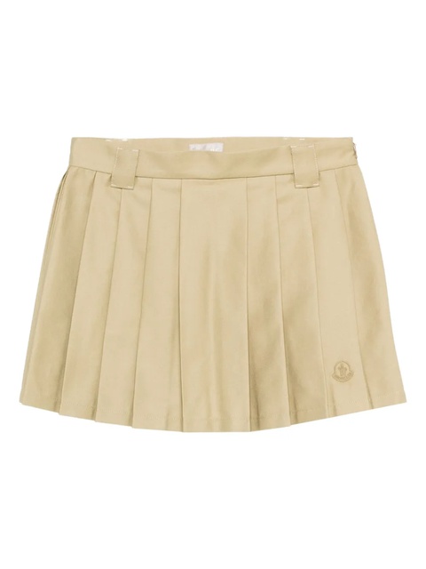 Moncler pleated logo mini skirt - Neutrals - zdjęcie produktu nr 1