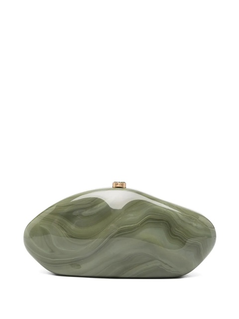 Cult Gaia marble-effect clutch bag - Green - zdjęcie produktu nr 1