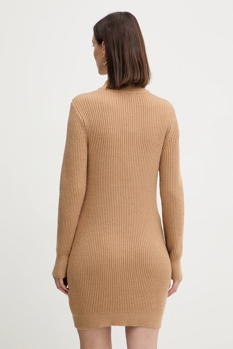 Morgan sukienka kolor beżowy mini prosta RMCOOL - zdjęcie produktu nr 2