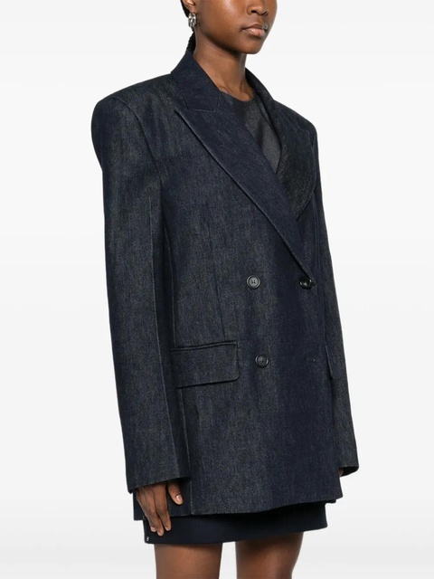 Sportmax double-breasted denim blazer - Blue - zdjęcie produktu nr 1