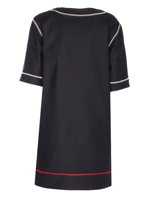 FENDI V-neck stitched dress - Black - zdjęcie produktu nr 2