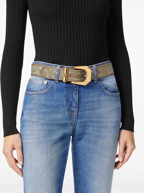 Versace Medusa Heritage buckle Barocco-jacquard belt - Neutrals - zdjęcie produktu nr 2