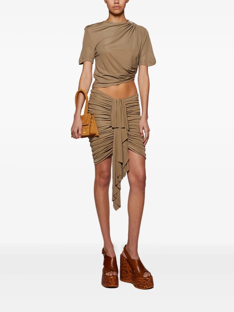 Christopher Esber ruched mini skirt - Neutrals - zdjęcie produktu nr 2