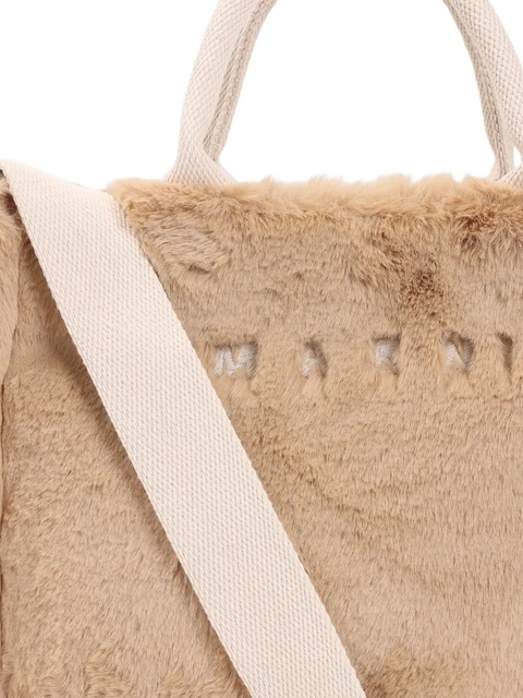 Marni faux-fur top-handle tote bag - Brown - zdjęcie produktu nr 2