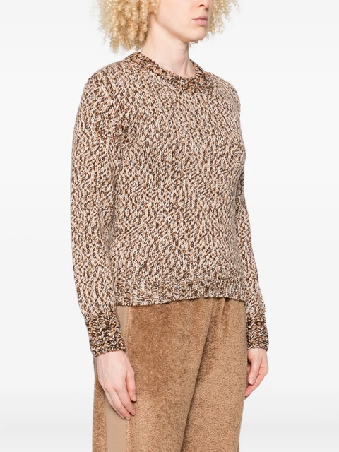 Moncler speckled crew-neck jumper - Brown - zdjęcie produktu nr 2
