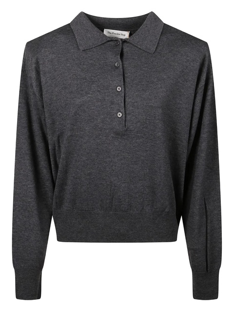 The Frankie Shop Croydon padded-knit polo - Grey - zdjęcie produktu nr 1
