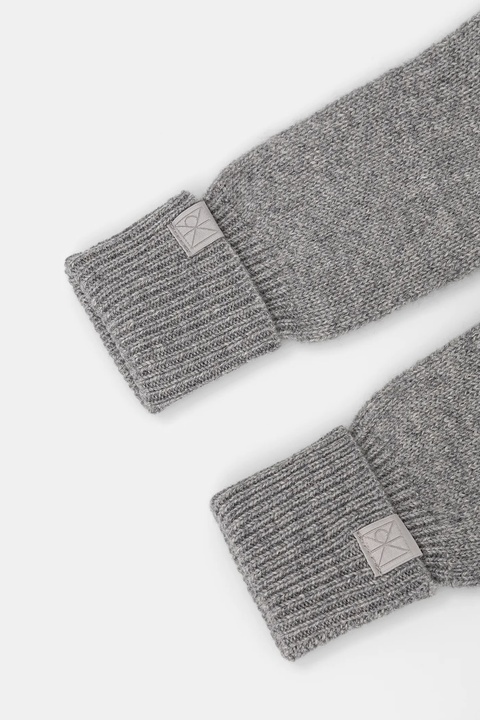 Calvin Klein rękawiczki kaszmirowe damskie kolor szary LV14F8065G - zdjęcie produktu nr 2