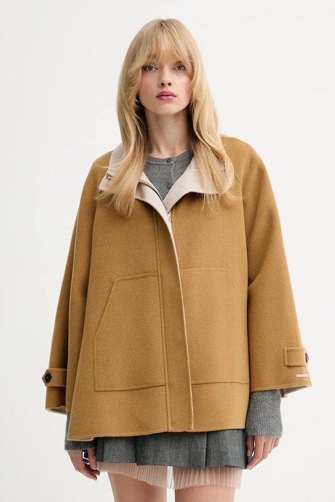 MAX&Co. płaszcz wełniany kolor brązowy 2526086071200 - zdjęcie produktu nr 1