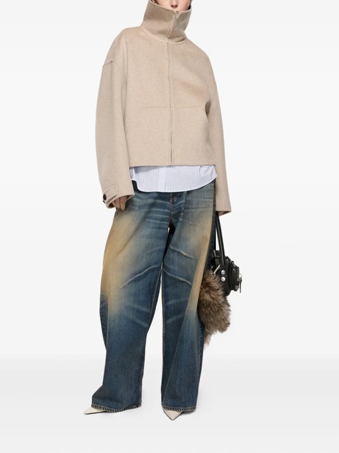 Acne Studios high-neck cropped jacket - Neutrals - zdjęcie produktu nr 2