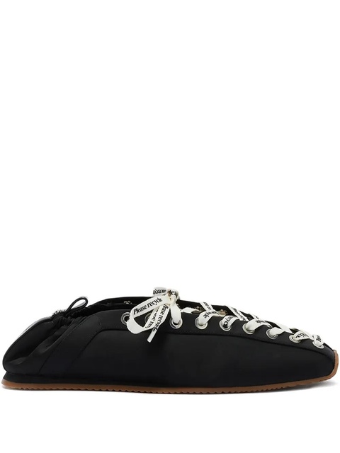 GANNI lace-up ballet flats - Black - zdjęcie produktu nr 1