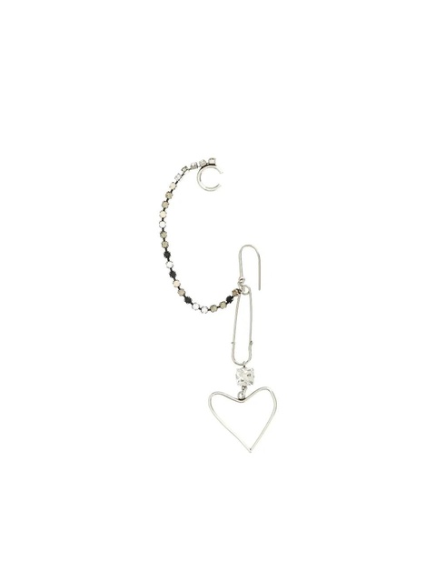 ISABEL MARANT heart crystal-embellished ear cuff - Silver - zdjęcie produktu nr 2