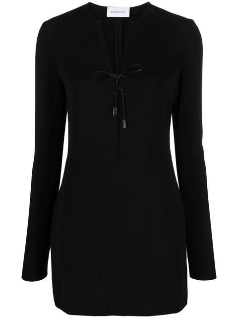 16Arlington Seeran lace-up minidress - Black - zdjęcie produktu nr 1