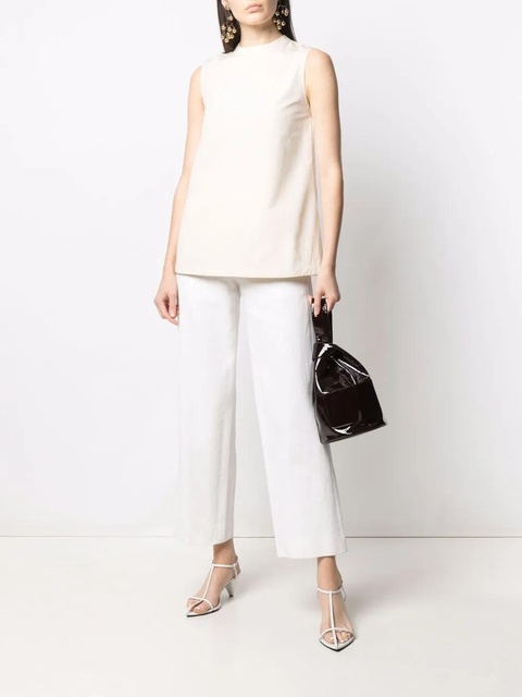Jil Sander sleeveless cotton top - Neutrals - zdjęcie produktu nr 2