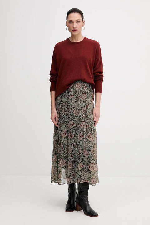 Sisley sweter z dodatkiem wełny damski kolor czerwony lekki 18AYM103K - zdjęcie produktu nr 1