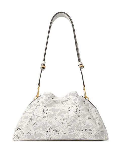 Jimmy Choo floral-embellishment bucket bag - White - zdjęcie produktu nr 1
